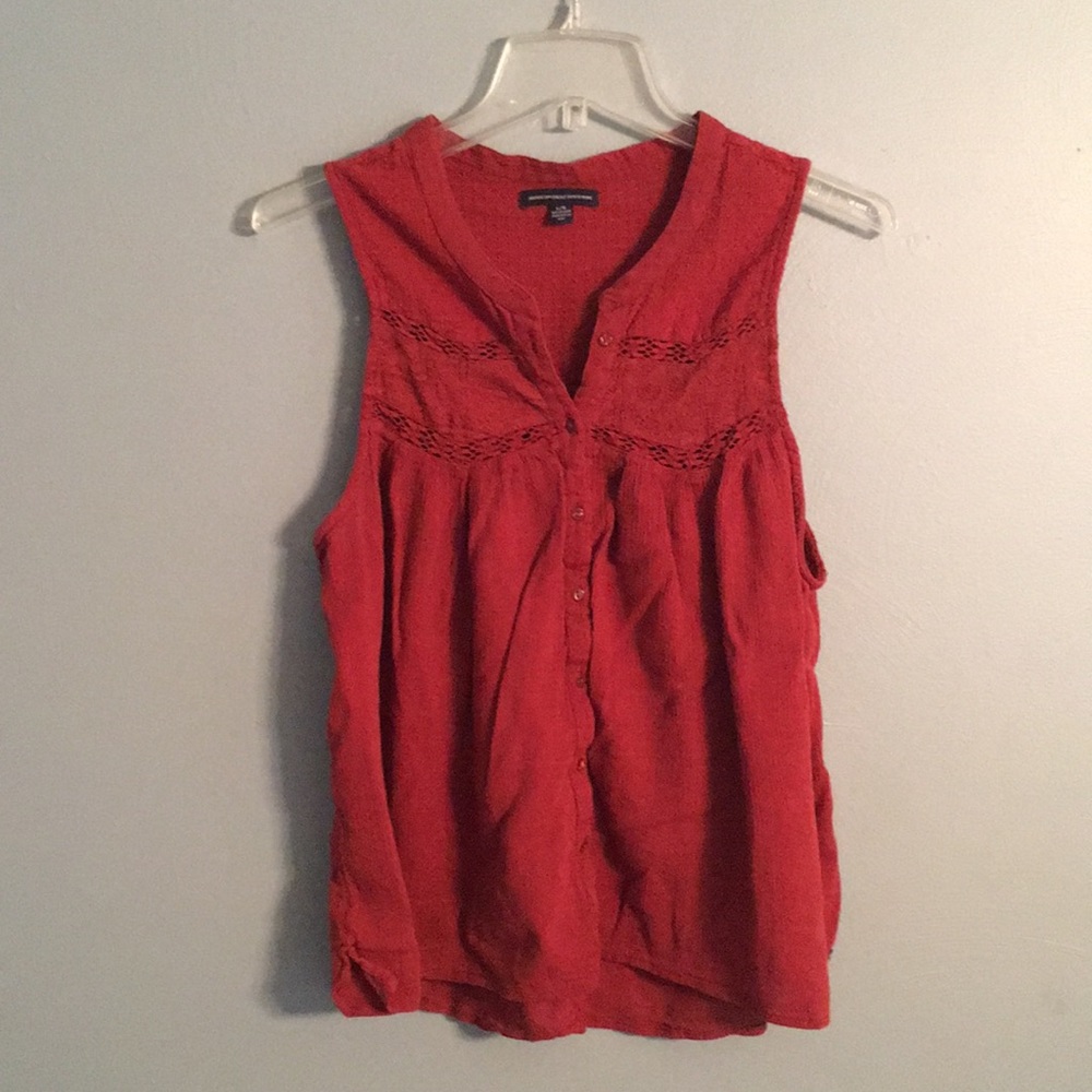 Burnt orange dressy tank top